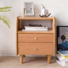 Guri Oak High Top Drawer Side Table