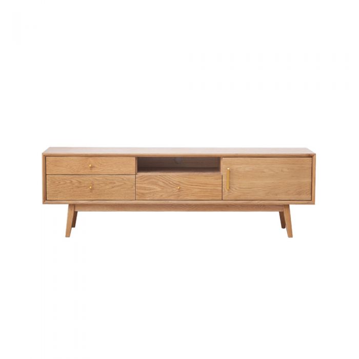 Guri Oak Scandinavian Solid Wood TV Console 1500
