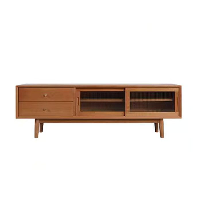 Guri Oak Scandinavian Solid Wood See Through TV Cabinet 1500