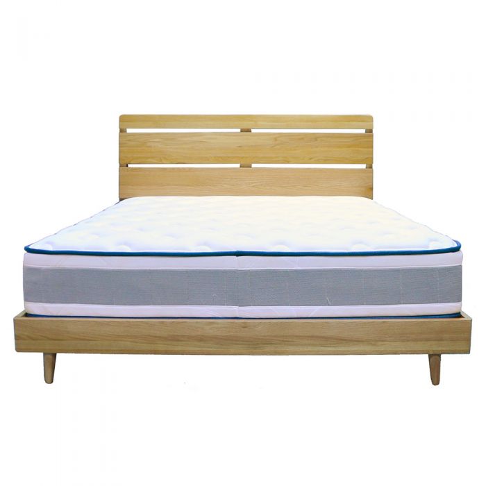 Yasu Nature Oak Minimalist Bed Frame (King Last Pcs)