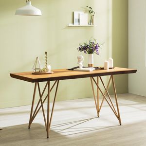 Tavolo Scandinavian Natural Woodslab Table with X Legs 1900 (Clearance Final Piece)