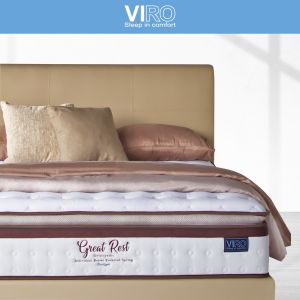 Maxcoil VIRO Great Rest 11'' Pocketed Spring Mattress with Bed Frame